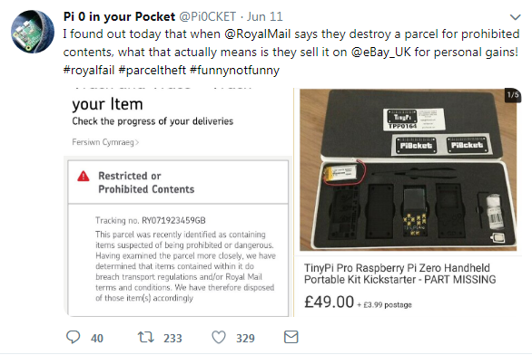 皇家邮政被爆在eBay上转售没收的违规商品