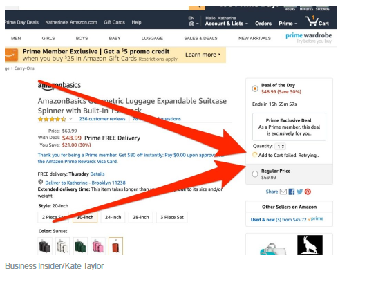 Prime Day剧情重演，网站故障又遭买家疯狂吐槽