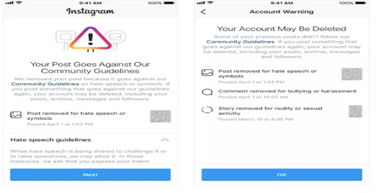 Instagram用户将无法看到“赞”的数量，违规账号被删除之前将收到警告