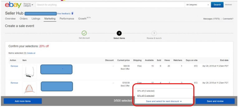 ebay的Marketing-Promotion-Sales event + Markdown工具