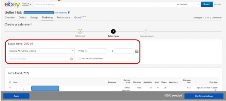 ebay的Marketing-Promotion-Sales event + Markdown工具