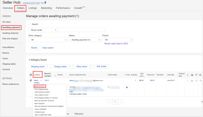 eBay如何向买家发送invoice？eBay invoice发送及payment合并教程