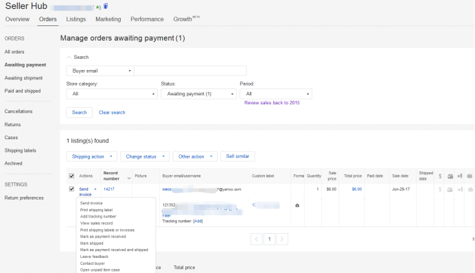eBay如何向买家发送invoice？eBay invoice发送及payment合并教程