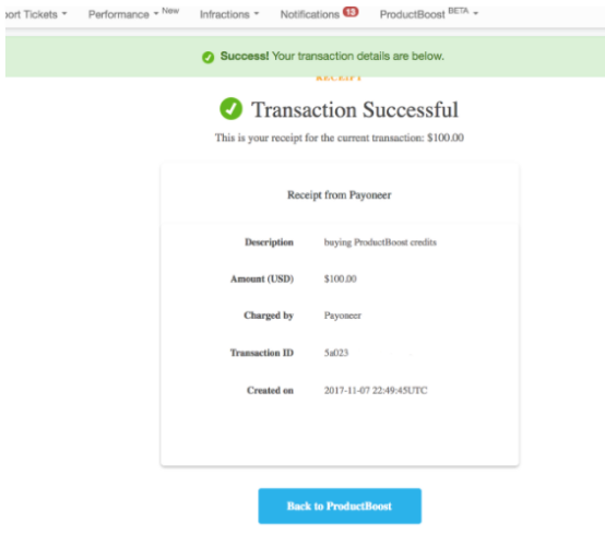 Wish商户使用Payoneer充值ProductBoost服务常见问题