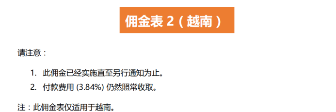 Lazada的傭金內容
