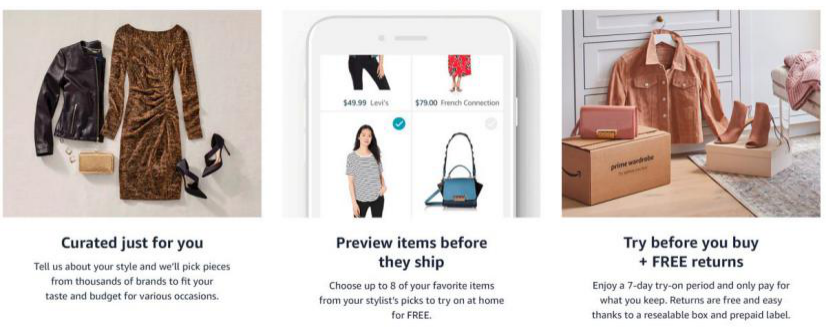 亚马逊推出新个性化时尚服务，每月将为Prime用户提供精选服装