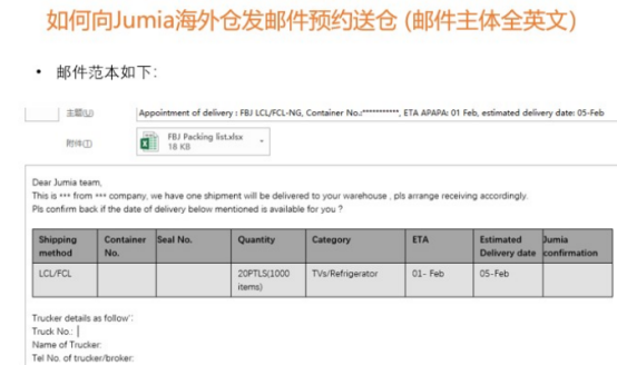 Jumia的FBJ海运发货指南