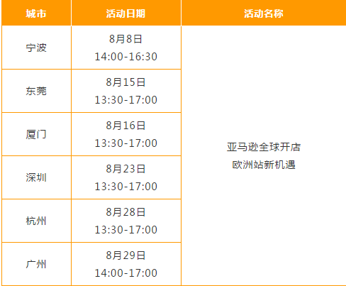 亚马逊15场官方活动！打尽亚马逊全球开店干货秘籍