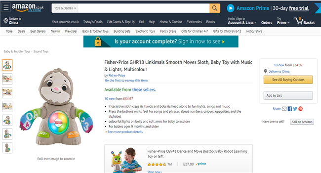 玩具卖家如何备战圣诞购物季？从亚马逊这11个爆款找找灵感