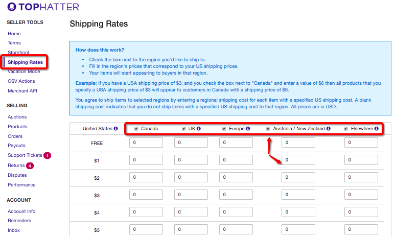 Tophatter平台怎么设置国际免邮，加速订单增长？