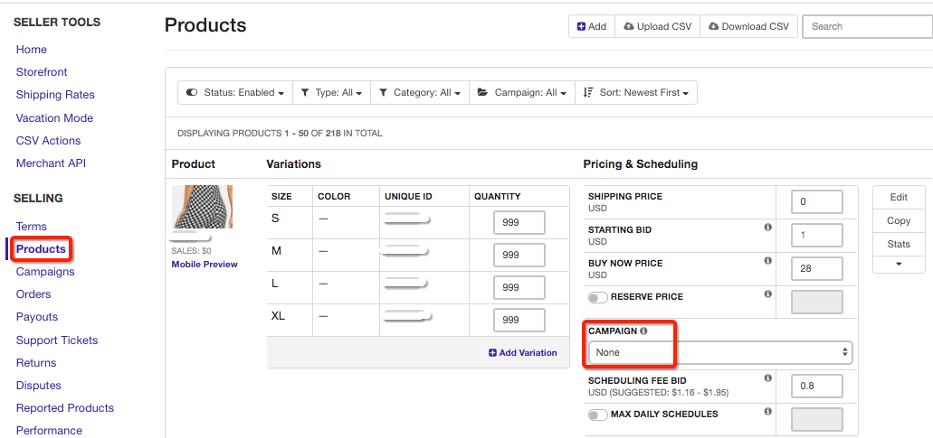 Tophatter创建产品规则变化！转变思路测试一口价！