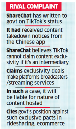 海外版抖音TikTok与ShareChat矛盾升级，印度政府介入追责TikTok