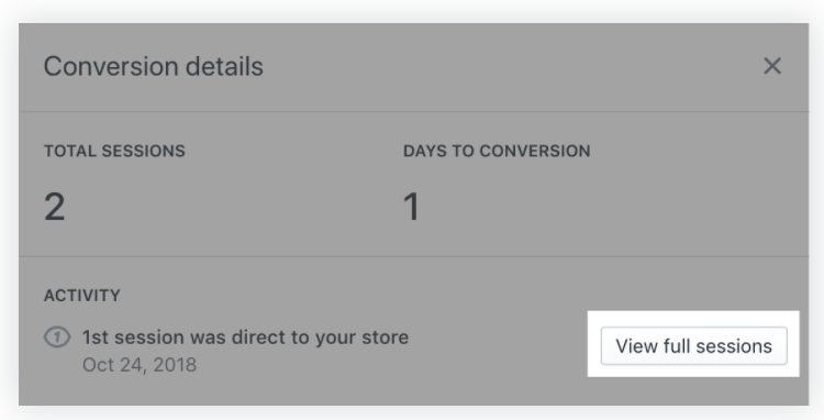 Shopify怎么查看订单转化跟踪摘要和客户的访问详细信息？
