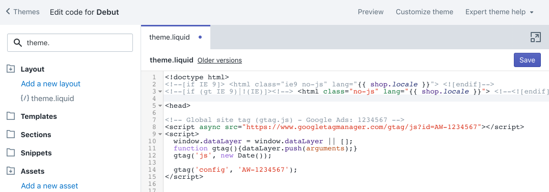 Shopify Google Ads 转化跟踪设置教程