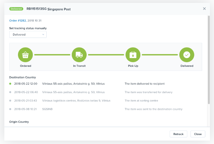 Shopify代发货应用：Oberlo中的发货跟踪介绍