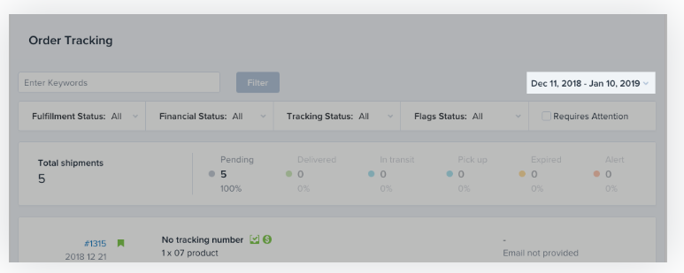 Shopify代发货应用：Oberlo中的发货跟踪介绍