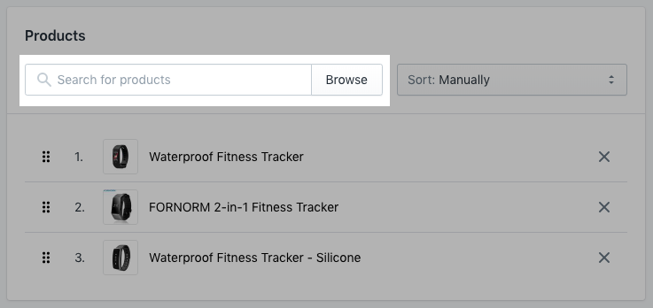 Shopify手动创建的产品系列相关流程