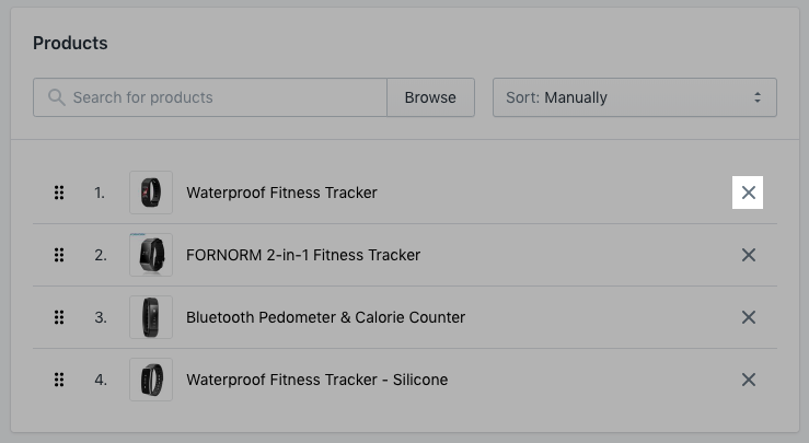 Shopify手动创建的产品系列相关流程