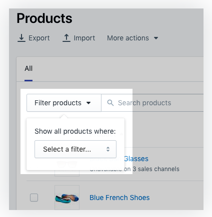 Shopify搜索产品并筛选产品列表功能介绍