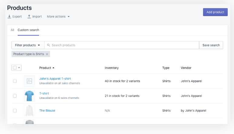 Shopify搜索产品并筛选产品列表功能介绍