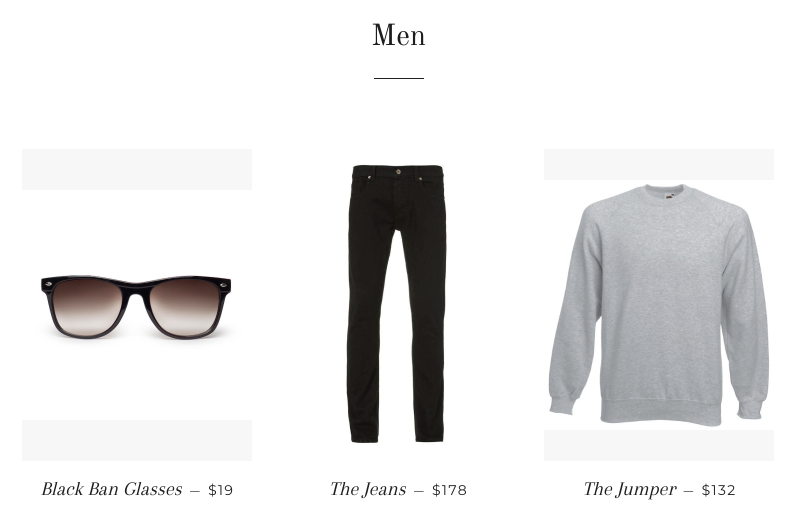 Shopify Brooklyn模板页面各分区介绍