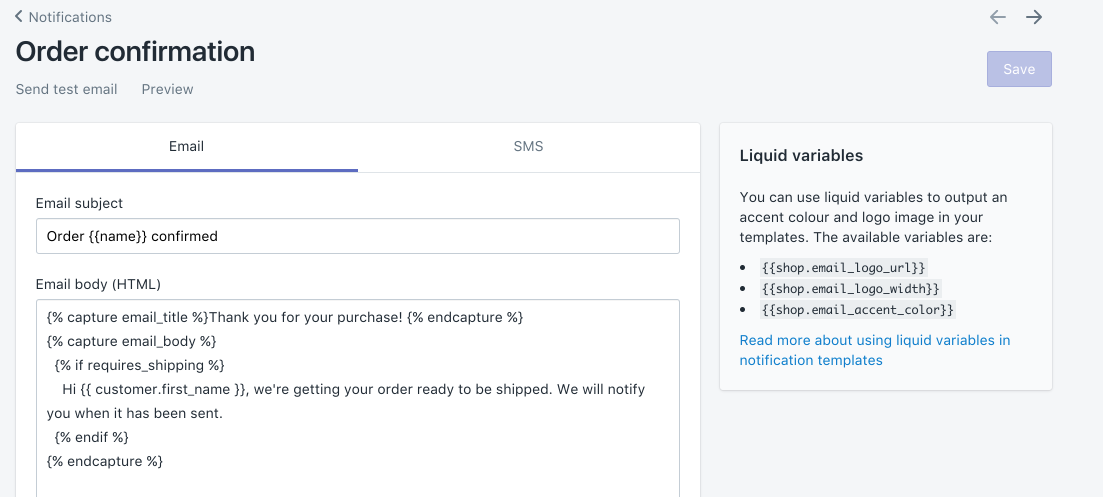 Shopify店铺通知模板编辑教程