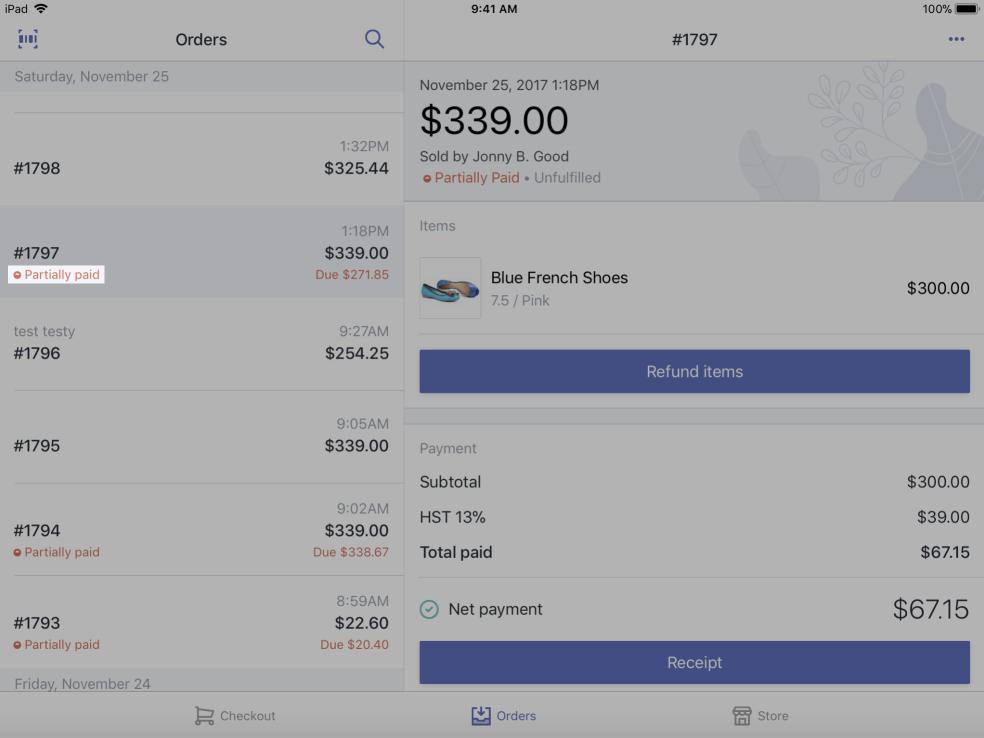 Shopify POS同订单多次及部分付款操作指南