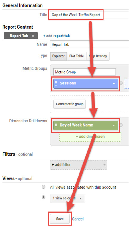 图文教程：创建Google Analytics网站流量和转化率报告