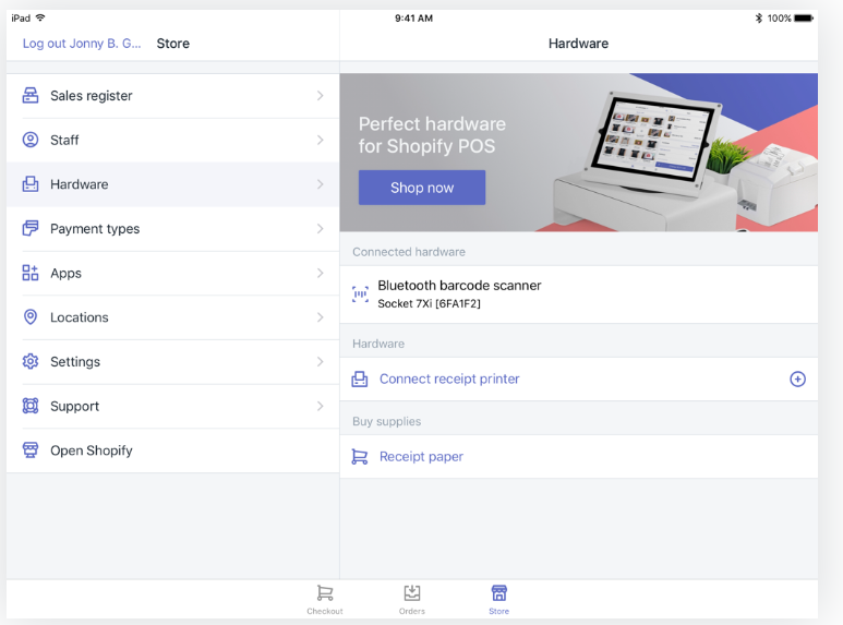 Shopify硬件1D条码扫描器使用介绍