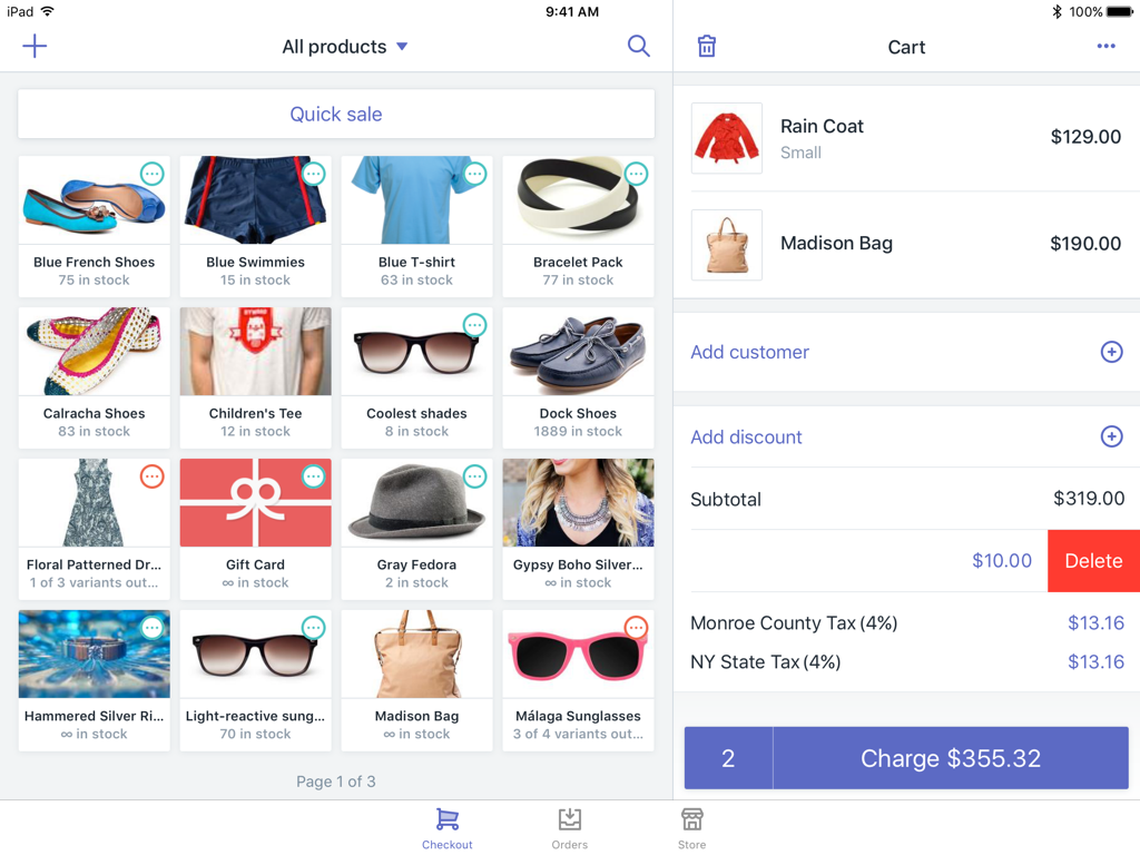 Shopify POS购物车中如何添加或编辑发货地址
