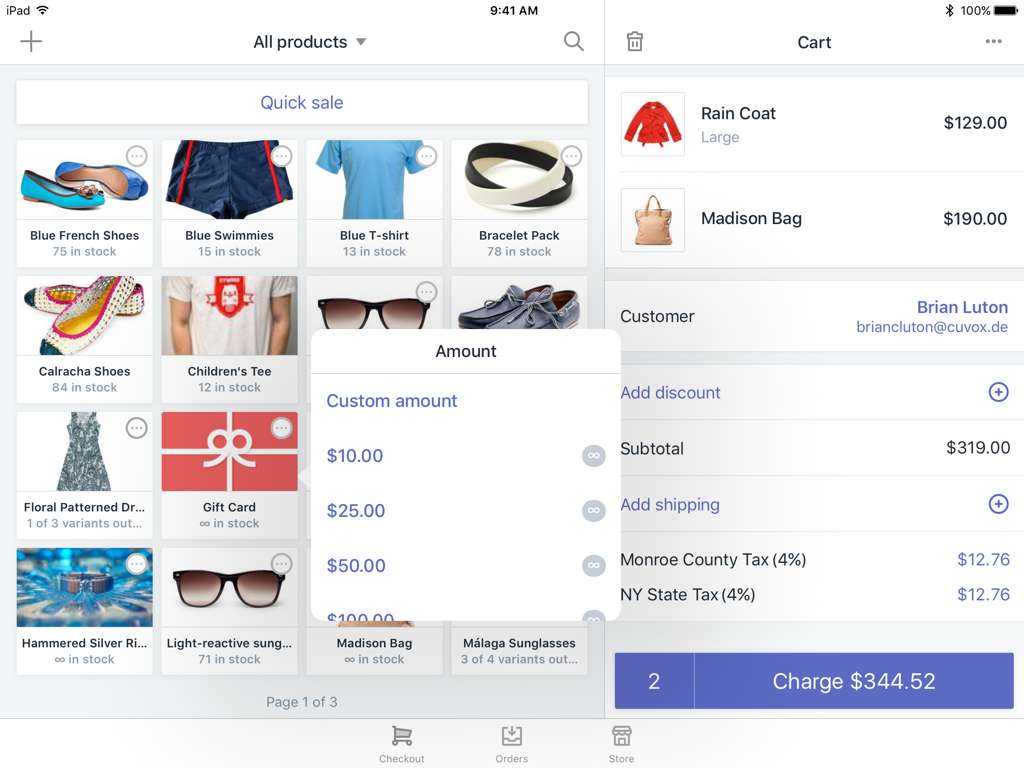 Shopify POS上如何销售礼品卡