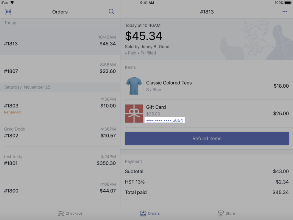 Shopify POS上如何销售礼品卡