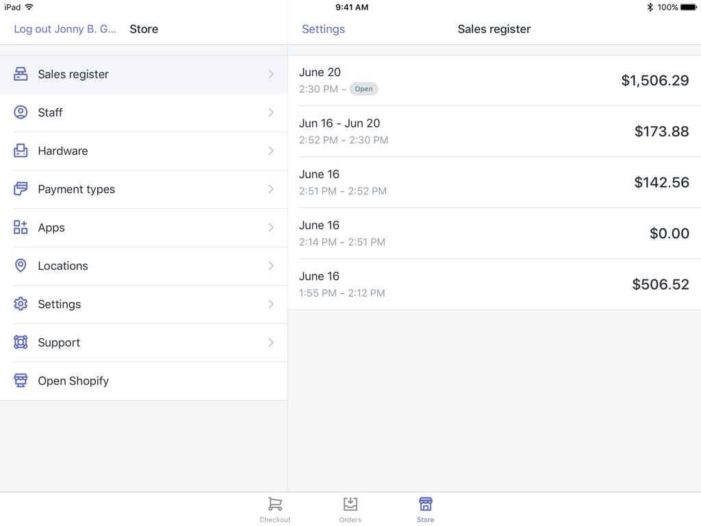 Shopify POS收银班次设置指南