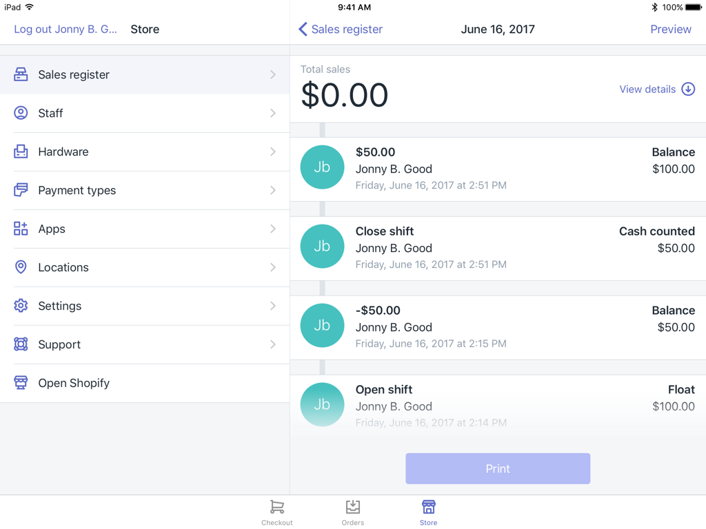 Shopify POS收银班次设置指南