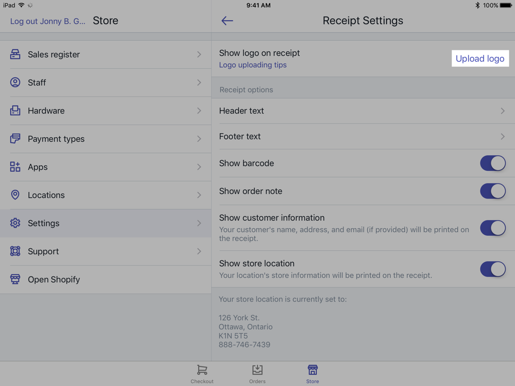 Shopify POS收据自定义操作步骤