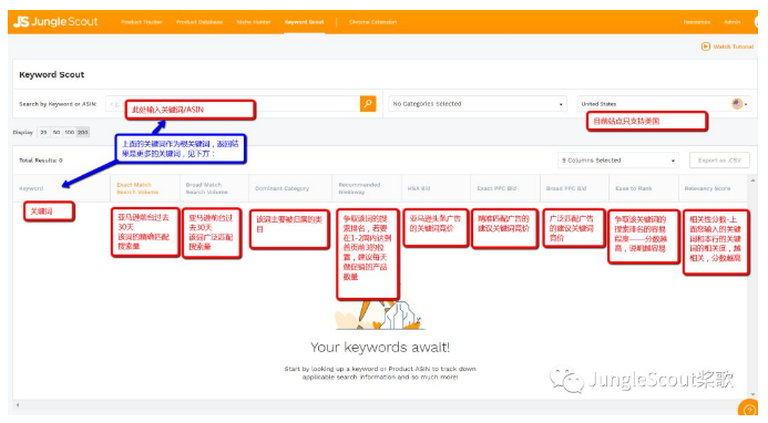 如何使用Jungle Scout Web App关键词神器Keyword Scout 进行关键词调研