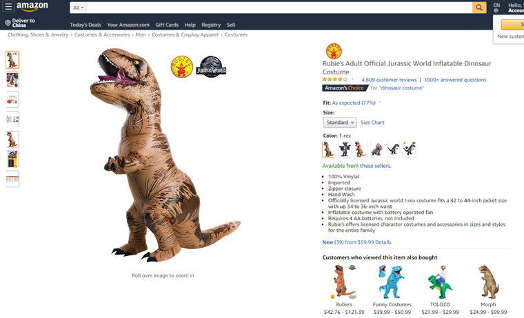 2019年万圣节将至，老外都在亚马逊上买什么穿了？