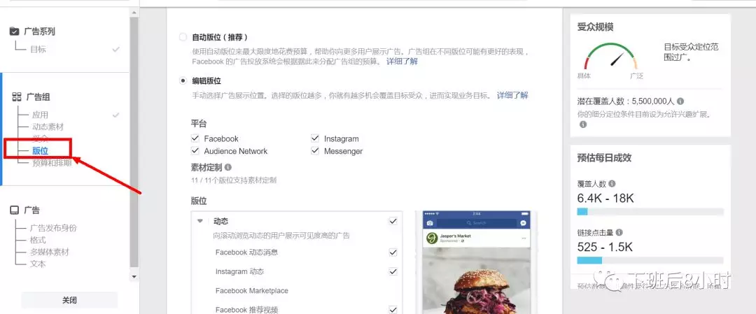 Facebook及Instagram各種廣告版位介紹