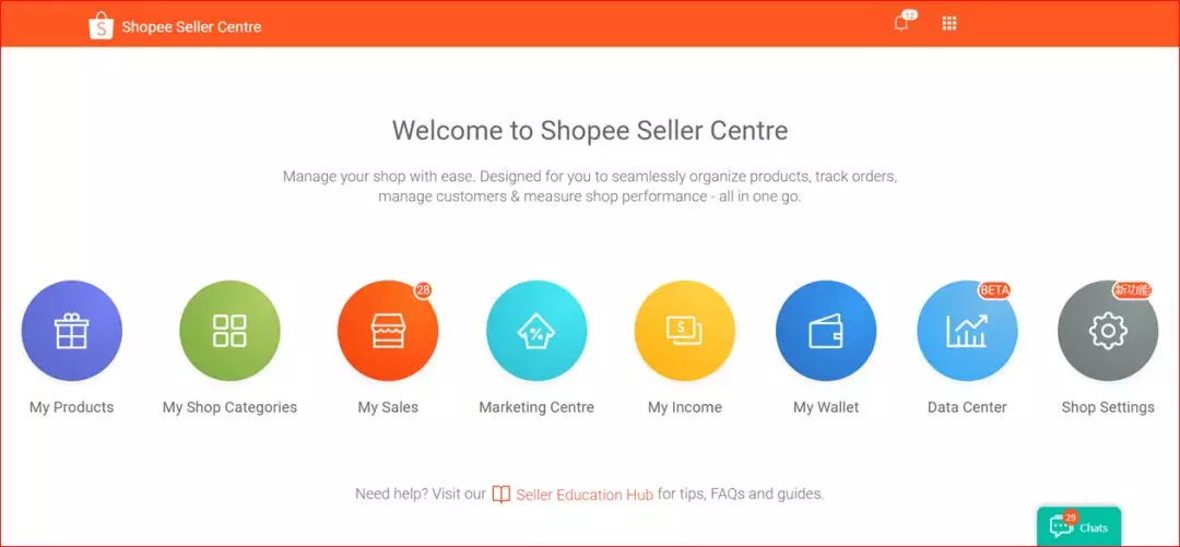 Shopee新手指南:Shopee卖家中心用户界面介绍