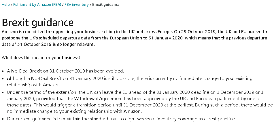 英国议会正式解散！亚马逊更新英国脱欧建议，这些问题卖家需注意
