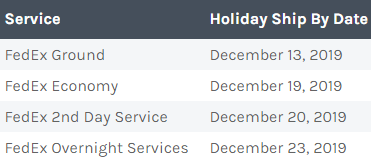 重要提醒：2019年加拿大假期发货截止日期