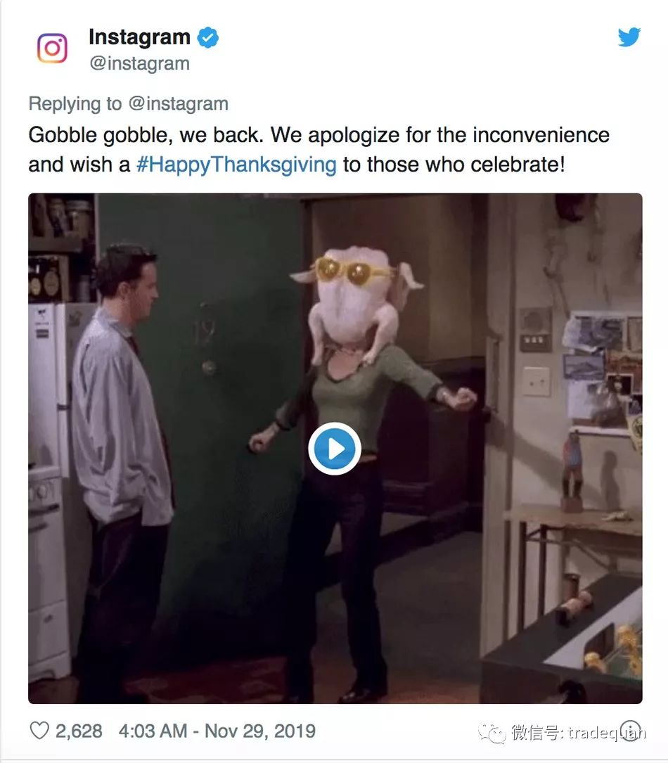 昨天，Facebook崩了！正好美国感恩节！