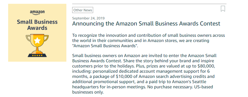 亚马逊推出新扶持计划！针对中小卖家