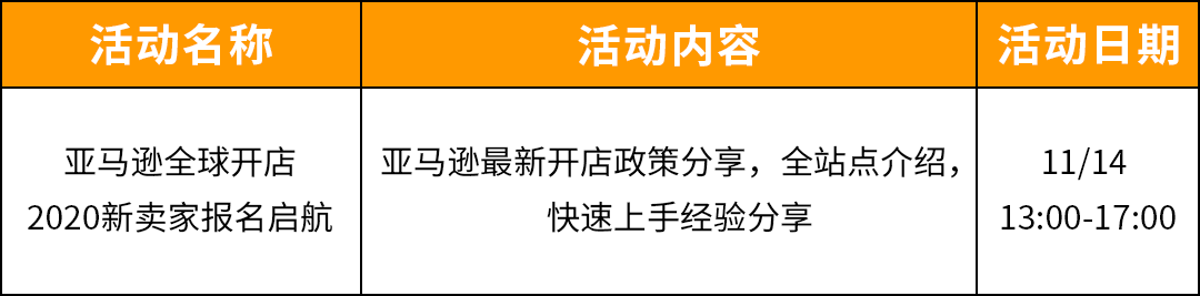 11月线下活动，联动7城！与亚马逊全球开店官方团队面对面！