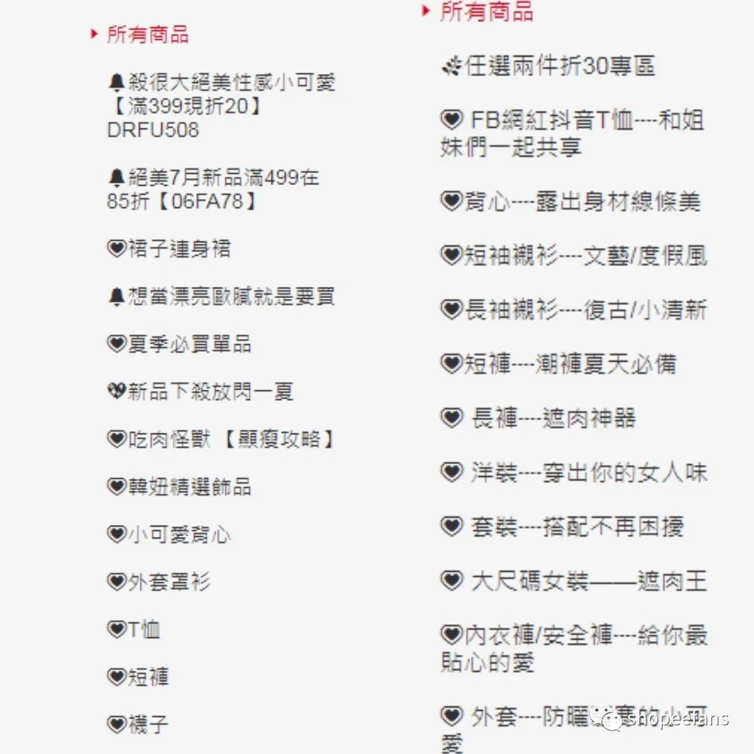 Shopee店铺装修与产品分类