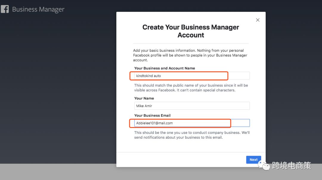 FB创建企业广告账号 Business Ads Manager 【图解】