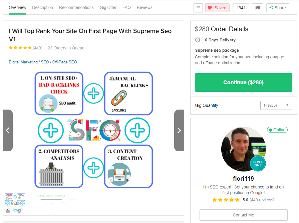 Fiverr外包SEO服务尝试 | 国外水军五毛党值得考虑吗？