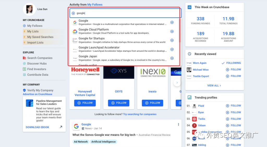 Crunchbase是什么？怎么找客户？
