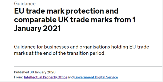 脱欧过渡期后，在欧盟内的英国商标将如何是好？