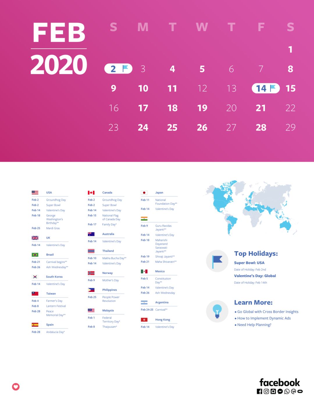 Facebook | 2020跨境电商营销月历